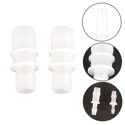Plastic Hose Barb Reducer Fitting 3/4" to 1/2" Barbed Reducing Union Adapter Splicer Mender Joint Fitting (Pack of 2) - size: 3/4-1/2