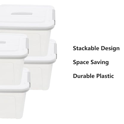 Plastic Bin with Lid, 1PCS Transparent Storage Box Office Container with Lids Platic Hangers Office Storage Bins Clothes Hangers Wardrobe Sundries Organizer