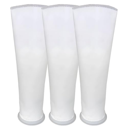 3 Pack Aquarium Filter Sock, 5.1 in / 13 cm Diameter, 15 in / 38 cm Length, Non Woven Fabric Filter Media for Fish Tanks, Sump Pond, Felt Cloth, Helps Keep Water Clear