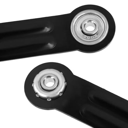 Glider Bearing Arm Bracket Replacement, 4Pcs Black Iron, 6.9 Inch Length & 5.5 Inch Hole Center, Hardware Rocker Parts for Patio Glider, Garden Bench, and Chair Repair - color: Black, size: L 6.9" x 5.5" Centers