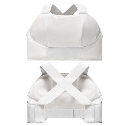 Women's Chest Protector Karate, Women Ribs Protector Taekwondo White Soft Shell - size: Small