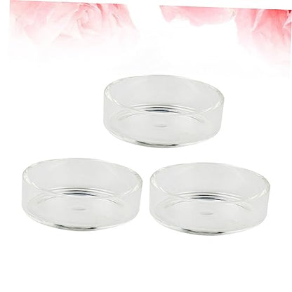 BESPORTBLE 5pcs Round Ornamental Shrimp Feeding Pot for Shrimp Tank Aquarium Fish Bowl Crystal Design - size: Size 2