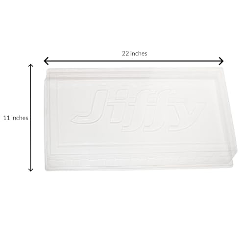 Jiffy Plant Germination Dome - Clear Humidity Cover, Lightweight - 21 x 11 in - 2 in Tall - Plastic