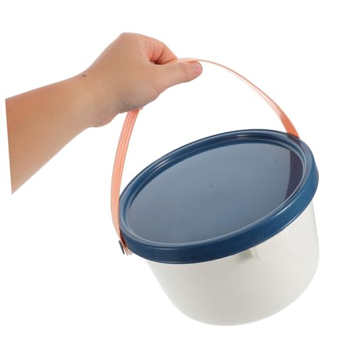 Small Bucket Lid Portable Water Storage Plastic Handle Cleaning Basket Bathroom Water Bucket Fish Tank Storage
