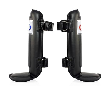 Fairtex SP3 Lightweight Shin Guards, Muay Thai MMA Avoid Shin Splints Gear - color: Black, size: Medium