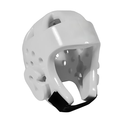 Youth & Adults Taekwondo Karate Headgear MMA Martial Arts Helmet, Soft Head Gear for Martial Art Grappling Muay Thai Kickboxing Taekwondo - color: WHITE, size: Small