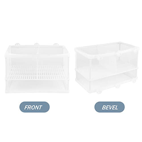 Hemobllo 1PC Fish breeding Tanks Fry net Breeder Fish net for Fish Tank Fry Breeder Tank Separation Net drip Acclimation kit Fish Tank Hatchery Water Changer Dripping Water White