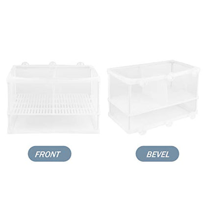 Hemobllo 1PC Fish breeding Tanks Fry net Breeder Fish net for Fish Tank Fry Breeder Tank Separation Net drip Acclimation kit Fish Tank Hatchery Water Changer Dripping Water White