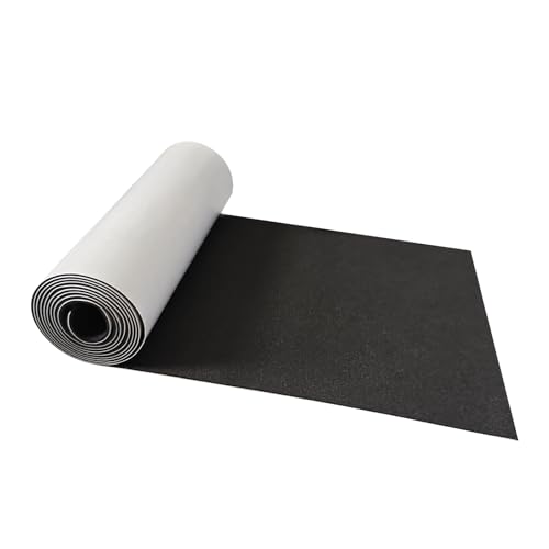 Non Slip Furniture Pad, 5x40 Inches Foam Strip with Adhesive, Black Neoprene Foam Tape for Furniture, Couch, Bed, Drawer, Door, Hardwood Floor, Appliances