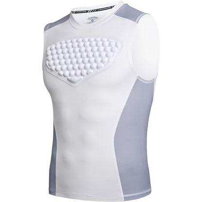 COOLOMG Youth Chest Protector Baseball Softball Heart Guard - color: Gray-white, size: Medium