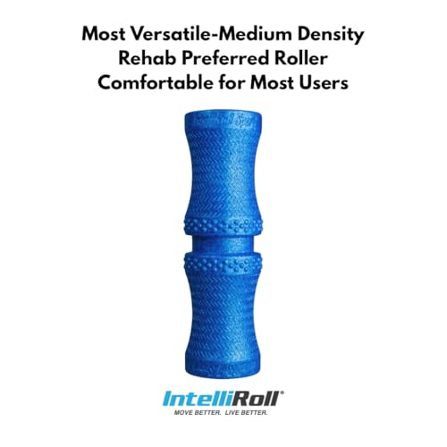 Medium Density Pro Sport Foam Roller for Muscle Trigger Point Massage, Physical Therapy and Exercise | Advanced Roller Optimized for Neck & Spine, Relieve Back Muscle Pain - color: Blue
