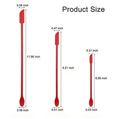 4 Pieces Mini Silicone Spatula Set, Small Rubber Spatula for Makeup, Thin Jar Scraper for Kitchen(4, BLACK) - color: Black