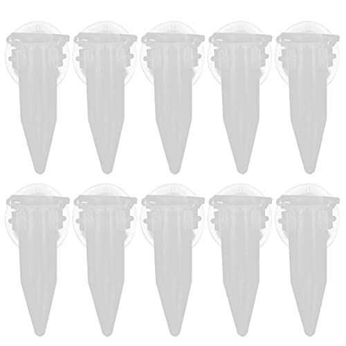 Automatic Fish Feeder, Auto Fish Feeder Fish Feeding Tube Brine Shrimp Eggs Fish Food Feeder 10Pcs Red Funnel Cup Fish Tank Feeding Cup for Feeding Fish with Suckers