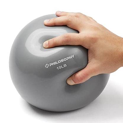 Philosophy Gym Toning Ball - Soft Weighted Mini Medicine Ball - style: 10 LB