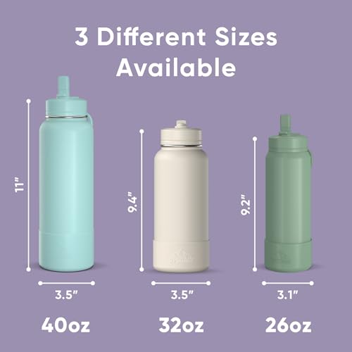 Hydrapeak 32oz Sport Insulated Water Bottle with Straw Lid, Leak & Spill Proof, Keeps Drinks Cold for 24 Hours, Hot for 12 Hours, Premium Stainless Steel Water Bottles (32oz, Dlavender) - color: Dlavender
