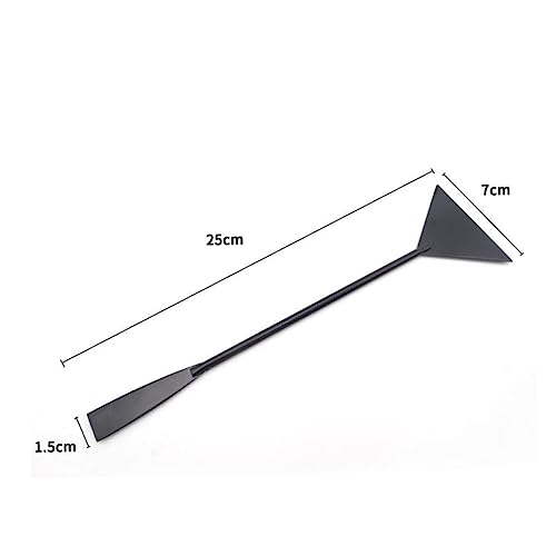 Garneck Short Flat Sand Shovel Stainless Steel Aquarium Rake Tank Sand Plant Shovel for Aquatic Cleaning