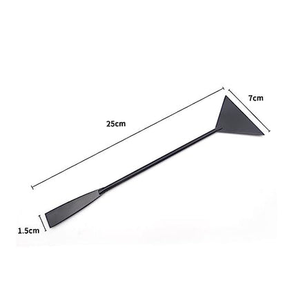 Garneck Short Flat Sand Shovel Stainless Steel Aquarium Rake Tank Sand Plant Shovel for Aquatic Cleaning