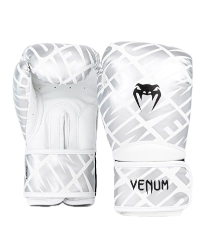 Venum Contender 1.5 Boxing Gloves - color: White/Silver, size: 12-Ounce