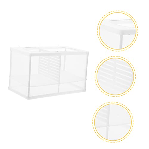 HEMOTON Fish Tank Isolation Net Breeding Box for Betta and Guppy Fry Transparent Aquarium Incubator Removable Divider Protects Newborns from Adult Fish for Shrimp Hatchery