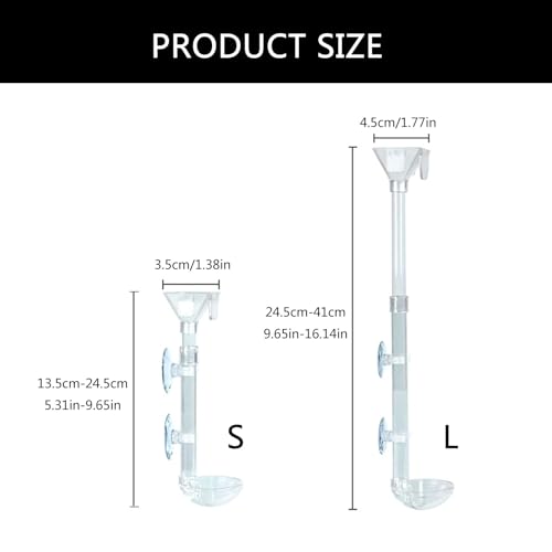 Feeder Acrylic Shrimp Feeders Tube Dish Set Highly Transparents Acrylic Aquariums Feeders for Home Aquariums - size: 135-245mm