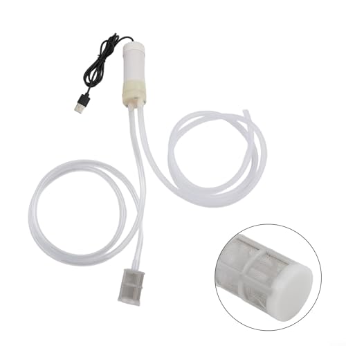 5V Water Pump, USB Electric Vacuum Pump, Self-Priming Portable Design, Plastic Build, 4L Min Flow, 6MM Tube, White, for Aquarium, Balcony, Travel, Outdoor(1 Meter) - size: 1 Meter