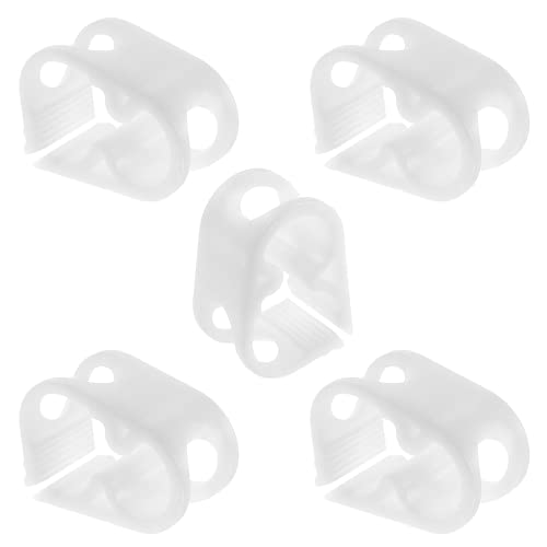 BokWin 5PCS Plastic Tubing Clamps Adjustable Tube Clamp, 1/4"-1/2" Tube OD Shut Off Hose Clamp Water Flow Control Tube Clip Pipe for Control Wine Beer Bottle and Infusion Bottle