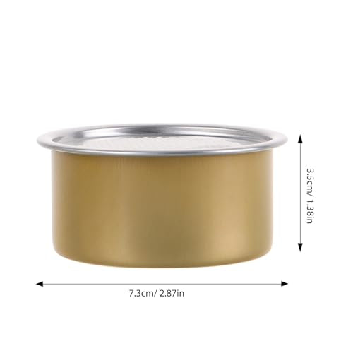 BESTOYARD Self-seal Tin Can with Lid: 12pcs Aluminum Cans Metal Storage Tins Press-in Food Container Refillable Airtight Tin Empty Fish Meat Pet Food Can Snack Box for Preservation, Bronze