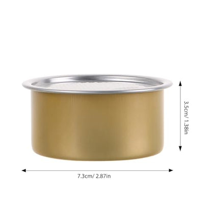 BESTOYARD Self-seal Tin Can with Lid: 12pcs Aluminum Cans Metal Storage Tins Press-in Food Container Refillable Airtight Tin Empty Fish Meat Pet Food Can Snack Box for Preservation, Bronze