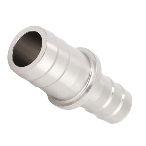 Silver Stainless Steel Aquarium Pipe Adapter Leak-Proof Joint Water Connector Fitting for Fish Tank Air Pump(12mm to 16mm) - size: 12mm to 16mm