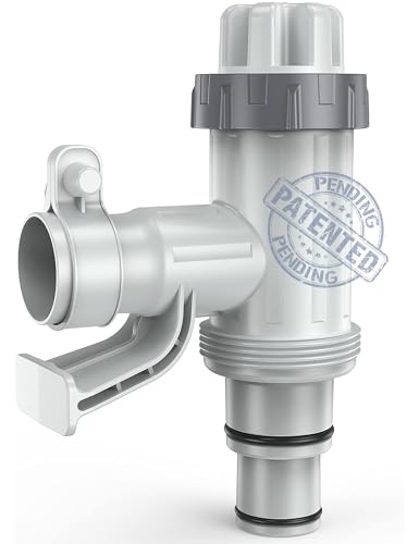 POOLHACKER [ Patented ] Pool Plunger Valve Plus for Above Ground Pool, Pool Pipe Holder with Plunger Valve Pool Parts and Accessories, Shut Off Valve, Replacement for Above Ground Pool Fittings - color: 1 Pack - Round Top