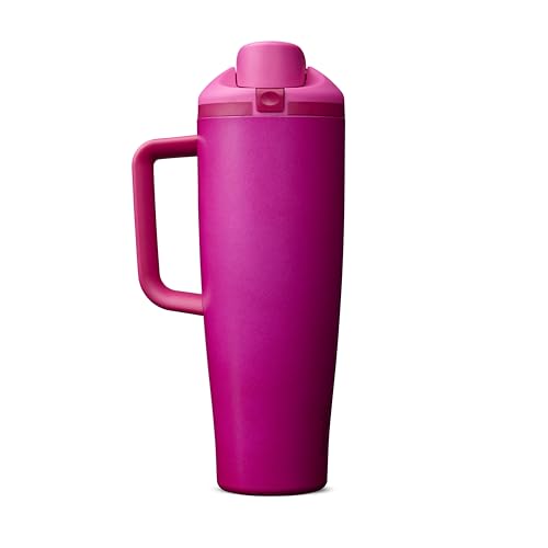 Owala FreeSip Tumbler Stainless Steel Water Bottle 40 oz Read My Lips | Triple-Layer Insulation | Leak-Proof Lid with Push-Button | Double Threaded Lid for Left and Right-Handed Drinking - color: Read My Lips, size: 40 Ounces