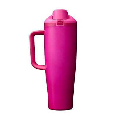 Owala FreeSip Tumbler Stainless Steel Water Bottle 40 oz Read My Lips | Triple-Layer Insulation | Leak-Proof Lid with Push-Button | Double Threaded Lid for Left and Right-Handed Drinking - color: Read My Lips, size: 40 Ounces
