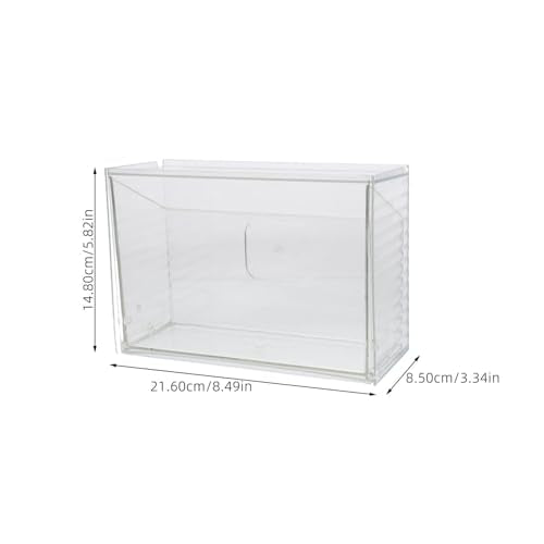 STOBOK Cotton Ball Holder Canisters Wall Mount Flyer Display Container Box 2 Compartments Bathroom Storage Cotton Pads Organizer
