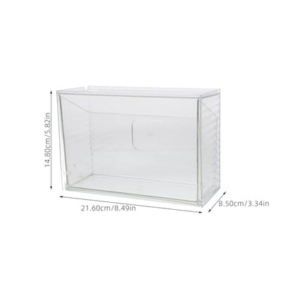 STOBOK Cotton Ball Holder Canisters Wall Mount Flyer Display Container Box 2 Compartments Bathroom Storage Cotton Pads Organizer