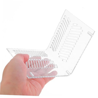 Kisangel Aquarium Partition Plate Acrylic Divider for Fish Tanks Sand Isolation and Dual Hole Design Easy Installation Versatile Aquarium Accessory for Clean and Healthy Environments