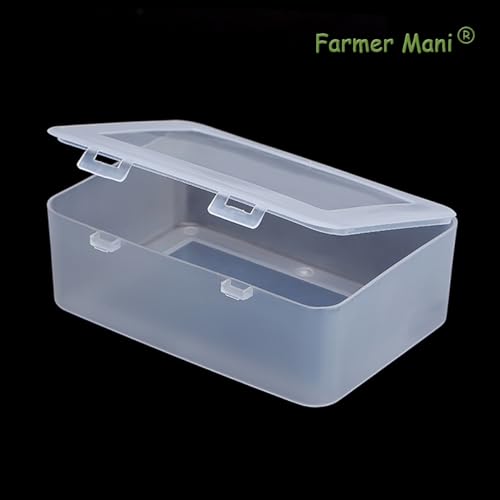 Clear Plastic Storage Containers Box with Lid (5.04x3.5x1.69 inch, 2 Pack), Rectangle Plastic Clear Storage Containers Box for Beads, Coins, Safety Pins and Other Craft Jewelry Watch Findings - size: 5.04 x 3.5 x 1.69 Inch