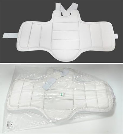 Karate Sparring Gear Chest Protector, White Reversible Taekwondo Boxing MMA Martial Arts Muay Thai Kickboxing Training Body Protector - size: Small