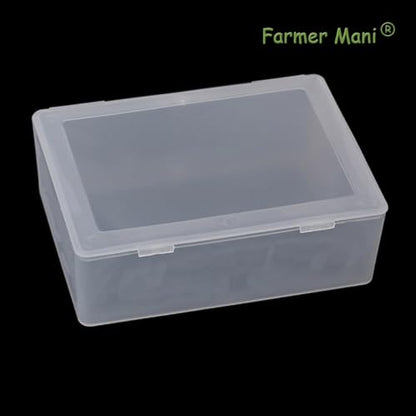 2 Pieces Rectangle Small Plastic Box Containers (5.2 x 3.86 x 1.69 inches) with Double Buckle for Collecting Small Items, Beads, Game Pieces, Business Cards, Crafts Accessories - size: 5.2 x 3.86 x 1.69 Inch