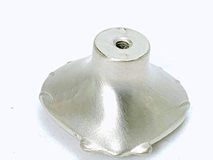 Nautical Sea Shell Calico Atlantic Scallop Seashell Knob Brushed Satin Nickel - Marine Sea Life Clam Shell New Kitchen Custom Knobs Cottage Nautical