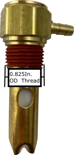 Fuel Tank Vent Assy Compatible with Peterbilt Application K25-6000 Full-Function Double Barb for o.25 ID Hose 230F Thermal Relief w/Vibra Seal on Threads, Brass