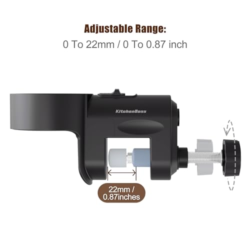 Sous Vide Bracket Clamp Replacement: KitchenBoss Sousvide Fixing Bracket with Silicone Shim, Compatible with Anova, Greater Goods, Fits Sous-vide in The 2.08-2.46 Inch Diameter Range, BK300B