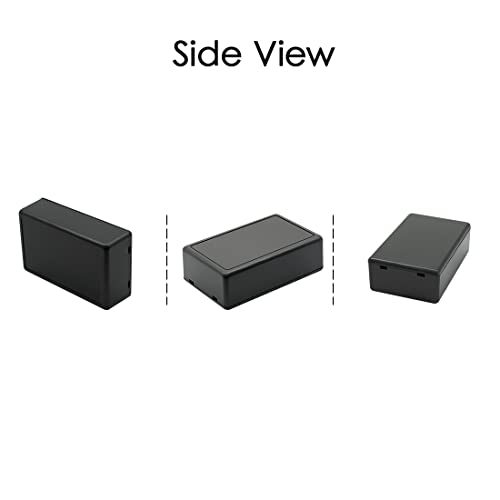Project Box, 5 Pieces ABS Electrical Box Small Junction Box for Electronics PCB Case,Electronic Hobby Box Black, Outside Size 2.8 x 1.7 x 0.9 inch (72x 42x 23 mm) - size: 2.8" x 1.7" x 0.9"(5pc)