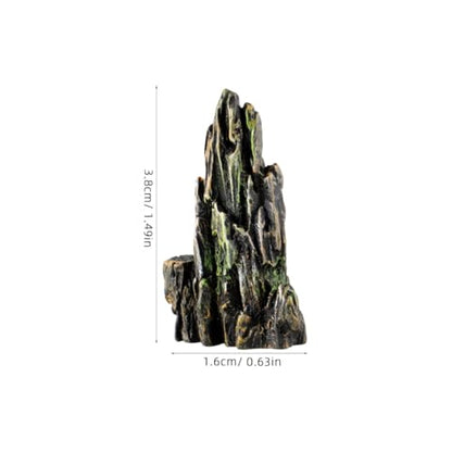 Kisangel 8Pcs Mini Resin Rockery Ornaments 1.49X0.62X0.62 Inch Aquarium Decor Fish Tank Miniature Landscape Accessories for Terrarium Bonsai Garden Micro Landscape