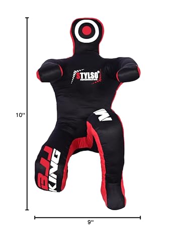 Grappling Dummy for Adults, Unfilled Wrestling Dummy, Hanging Jiu Jitsu Dummy for BJJ, MMA, Judo, Karate, Martial Arts - color: Black Sit, 6ft / 72 inches
