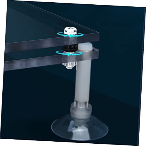 Happyyami Submersible Pump Shockproof Rack Medium Acrylic Water Pump Bracket Double Design for Fish Tank and Aquarium Use - size: 12X10X3.5CM
