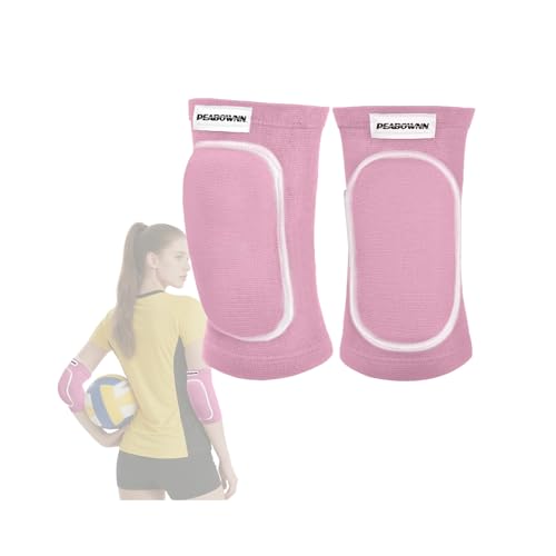 Volleyball Elbow Pads Youth 2XS-XL - Kids Teens Elbow Protector with Thicken Sponge Breathable Padding - color: Pink, size: XX-Small