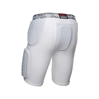 McDavid Padded Compression Shorts Tights with Pads. Hip, Tailbone, Thigh Padding - color: White, size: X-Large