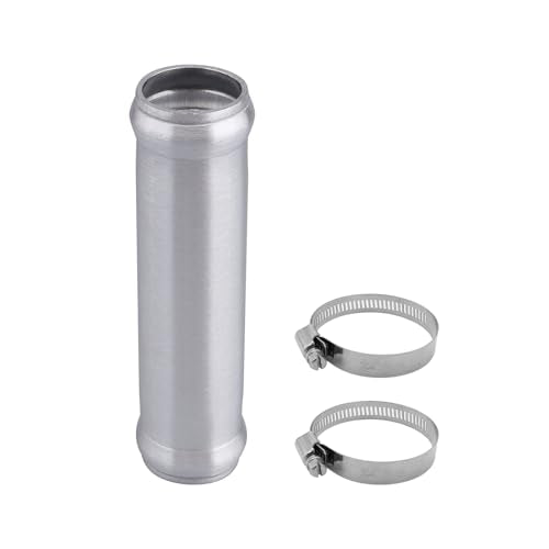 AC PERFORMANCE 1.25" (32mm) OD Aluminum Alloy Hose Joiner Silicone Pipe Connector Bead, 4" Length with 304 SS Clamps - size: 1.25" (32mm)