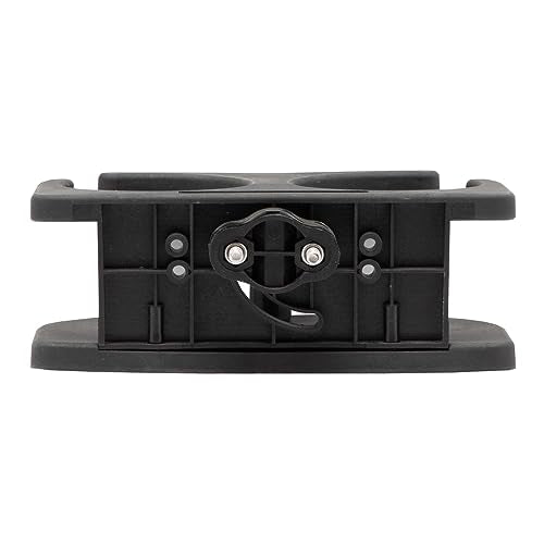 Extreme Max 3005.5689 Adjustable 2-Drink Mug Cup & Can Holder for Horizontal and Vertical Round Pontoon Rails - Black