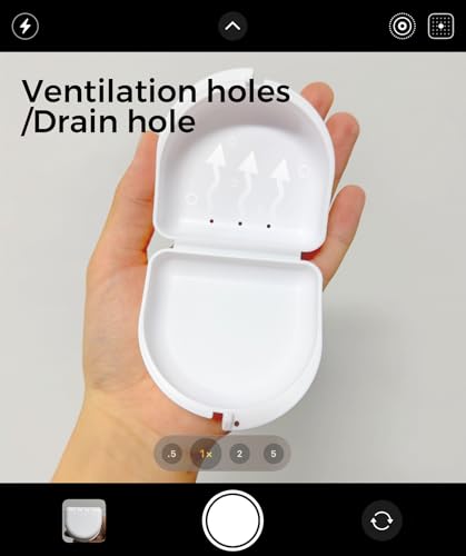 HEMILAB Retainer Case, Compatible with Invisalign, Aligner Case with Vent Holes, White - color: White
